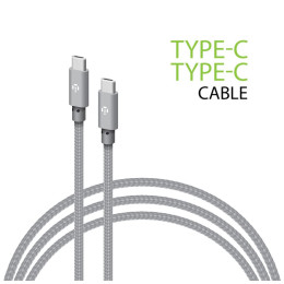 Дата кабель USB-C to USB-C 1.0m CBGNYTT1 60W Grey Intaleo (1283126559501) фото 1
