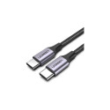 Дата кабель USB-C to USB-C 2.0m US261 18W Round Cable Nickel Plating Aluminum Shell Black Ugreen (50