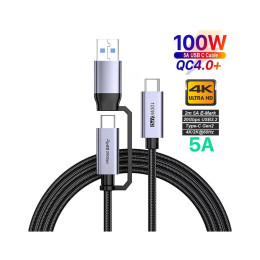 Дата кабель USB-C to USB-C 2.0m USB 3.2 Pulsing Fast Charging 100W XoKo (XK-SC-3-100W) фото 1