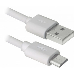 Дата кабель USB08-10BH USB - Micro USB, white, 3m Defender (87468) фото 1