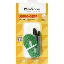 Дата кабель USB10-03BP USB - Micro USB/Lightning, green, 1m Defender (87489) фото 2