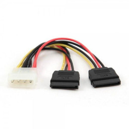 Кабель питания Molex to 2xSATA power 0.3m Cablexpert (CC-SATA-PSY-0.3M) фото 1