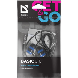 Навушники Defender Basic 616 Black-Blue (63616) фото 2