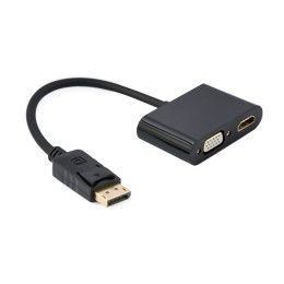 Перехідник Cablexpert DisplayPort to HDMI/VGA (A-DPM-HDMIFVGAF-01) фото 1