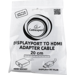 Перехідник DisplayPort to HDMI Cablexpert (A-DPM-HDMIF-002-W) фото 2