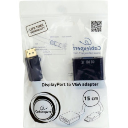 Переходник DisplayPort to VGA Cablexpert (A-DPM-VGAF-02-W) фото 2