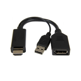 Перехідник HDMI to DisplayPort, 4K 30Hz Cablexpert (A-HDMIM-DPF-01) фото 1