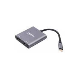 Переходник Maxxter USB-C to 2 HDMI 2 display (V-CM-2HDMI) фото 1