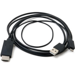 Перехідник MHL, microUSB (5pin) M, USB M-HDMI AM (1.8m) Extradigital (KBV1683) фото 1