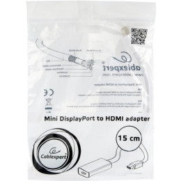 Перехідник Mini DisplayPort to HDMI Cablexpert (A-mDPM-HDMIF-02-W) фото 2