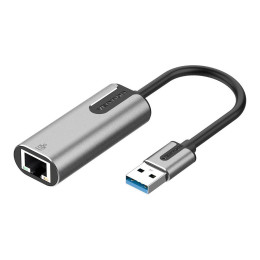 Переходник USB 3.0 to Ethernet RJ45 1000Mb Aluminum black Vention (CEWHB) фото 1