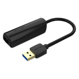 Переходник USB 3.0 to Ethernet RJ45 1000Mb black Vention (CEHBB) фото 1