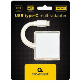 Перехідник USB Type-C-HDMI Cablexpert (A-CM-HDMIF-02-SV) фото 2