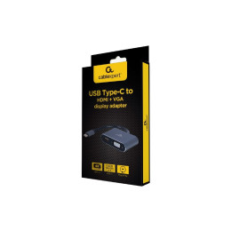 Переходник USB-C to HDMI/VGA, 4К 30Hz Cablexpert (A-USB3C-HDMIVGA-01) фото 2