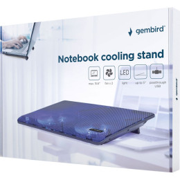 Подставка для ноутбука Gembird до 15.6, 2x125мм вентиляторы, черный (NBS-2F15-05) фото 2