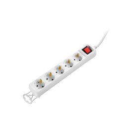Сетевой удлинитель 2E 5XSchuko з вимикачем,1.5м, white (2E-U05ESM1.5) фото 2