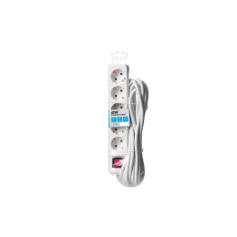Сетевой удлинитель 2E 5XSchuko з вимикачем,5м, white (2E-U05ES15M5) фото 2
