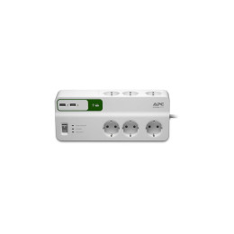 Сетевой фильтр питания APC Essential SurgeArrest 6 outlets + 2 USB (5V, 2.4A) port (PM6U-RS) фото 1