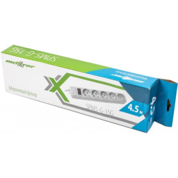 Сетевой фильтр питания Maxxter SPM5-G-15G grey, 4.5 м кабель, 5 розеток (SPM5-G-15G) фото 2