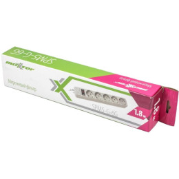Сетевой фильтр питания Maxxter SPM5-G-6G серый 1,8 м кабель, 5 розеток (SPM5-G-6G) фото 2
