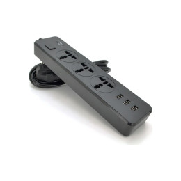 Сетевой фильтр питания Voltronic TВ-Т13, 3роз, 3*USB Black (ТВ-Т13-Black) фото 1