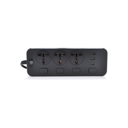 Сетевой фильтр питания Voltronic TВ-Т14, 3роз, 3*USB Black (ТВ-Т14-Black) фото 1