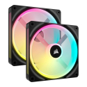 Кулер для корпуса Corsair iCUE Link QX140 RGB PWM PC Fans Starter Kit with iCUE LINK System Hub (CO-