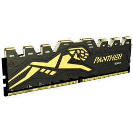Модуль памяти для компьютера DDR4 16GB (2x8GB) 3200 MHz Panther Black/Gold Apacer (AH4U16G32C28Y7GAA фото 2