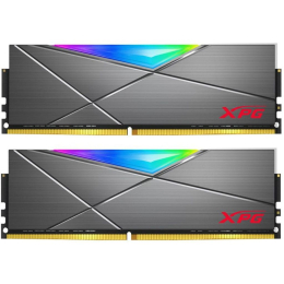 Модуль памяти для компьютера DDR4 16GB (2x8GB) 4133 MHz XPG SpectrixD50 RGB Tungsten Gray ADATA (AX4 фото 1