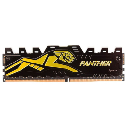 Модуль памяти для компьютера DDR4 8GB 2666 MHz Panther Black/Gold Apacer (AH4U08G26C08Y7GAA-1) фото 1