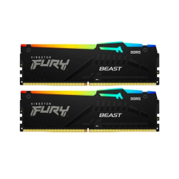 Модуль памяти для компьютера DDR5 16GB (2x8GB) 5600 MHz FURY Beast RGB Kingston Fury (ex.HyperX) (KF фото 1