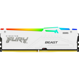 Модуль памяти для компьютера DDR5 16GB 5200 MHz FURY Beast White RGB Kingston Fury (ex.HyperX) (KF55 фото 1