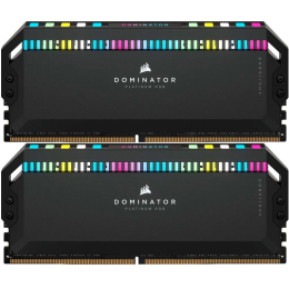 Модуль памяти для компьютера DDR5 32GB (2x16GB) 6000 MHz Dominator Platinum RGB Black Corsair (CMT32 фото 1