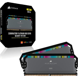Модуль памяти для компьютера DDR5 32GB (2x16GB) 6000 MHz Dominator Platinum RGB Gray Corsair (CMT32G фото 2