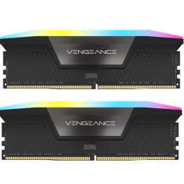 Модуль памяти для компьютера DDR5 32GB (2x16GB) 6000 MHz Vengeance RGB Black Corsair (CMH32GX5M2E600 фото 1