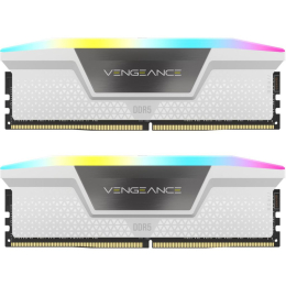 Модуль памяти для компьютера DDR5 32GB (2x16GB) 6000 MHz Vengeance RGB White Corsair (CMH32GX5M2B600 фото 1