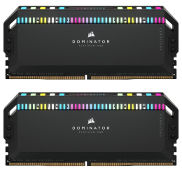 Модуль памяти для компьютера DDR5 32GB (2x16GB) 6200 MHz Dominator Platinum RGB Black Corsair (CMT32 фото 1