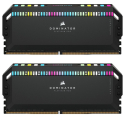 Модуль памяти для компьютера DDR5 32GB (2x16GB) 6200 MHz Dominator Platinum RGB Black Corsair (CMT32