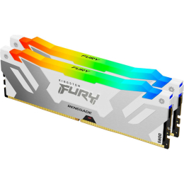 Модуль пам'яті для комп'ютера DDR5 32GB (2x16GB) 7600 MHz Renegade RGB White XMP Kingston Fury (ex. фото 2