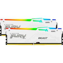 Модуль памяти для компьютера DDR5 32GB 5200 MHz FURY Beast White RGB Kingston Fury (ex.HyperX) (KF55 фото 2