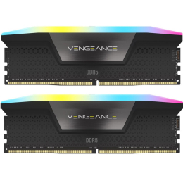 Модуль пам'яті для комп'ютера DDR5 48GB (2x24GB) 7000MHz Vengeance RGB Black Corsair (CMH48GX5M2B700) фото 1