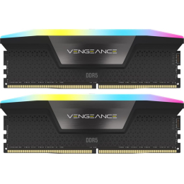 Модуль памяти для компьютера DDR5 64GB (2x32GB) 6000 MHz Vengeance RGB Black Corsair (CMH64GX5M2B600 фото 1