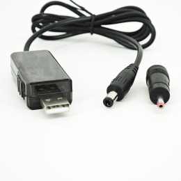 Кабель питания для роутера от повербанк с переключателем (USB 5V to 9V/12V) 5.5x2.5 (3.5x1.35) мм фото 2