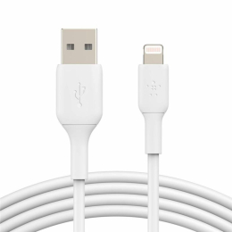 Дата кабель Belkin USB 2.0 AM to Lightning 1.0m PVC white (CAA001BT1MWH) фото 1