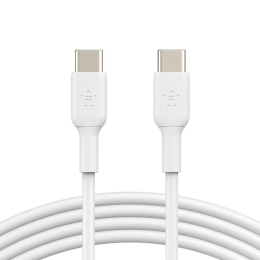 Дата кабель USB-С - USB-С, PVC, 1m, white Belkin (CAB003BT1MWH) фото 1