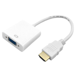 Перехідник-конвертер HDMI (M) - VGA (F) Білий фото 1