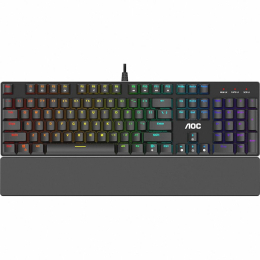 Клавиатура AOC GK500 RGB Outemu Red USB Black (GK500DR2R) фото 1