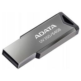 USB флеш накопитель ADATA 64GB UV350 Metallic USB 3.2 (AUV350-64G-RBK) фото 1