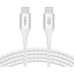 Дата кабель USB-C to USB-C 1.0m 240W white Belkin (CAB015BT1MWH) фото 1