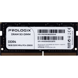 Модуль памяти для ноутбука SoDIMM DDR4 16GB 3200 MHz Prologix (PRO16GB3200D4S) фото 1